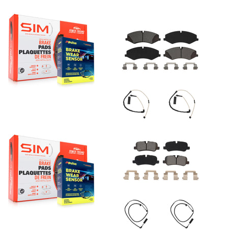 Front Rear Semi-Metallic Disc Brake Pads And Wear Sensors Kit For Land Rover Range KSW-100188