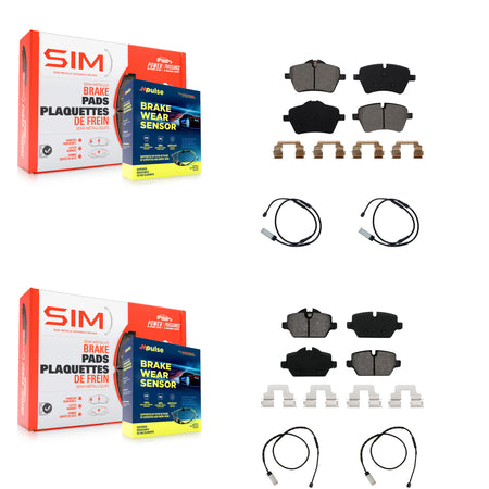Front Rear Semi-Metallic Brake Pad And Wear Sensor Kit For Mini Cooper Countryman Paceman KSW-100199