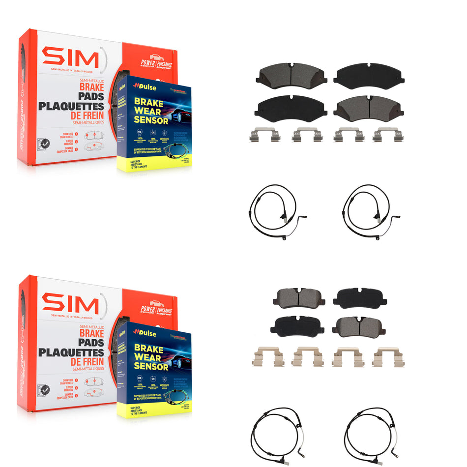 Front Rear Semi-Metallic Disc Brake Pads And Wear Sensors Kit For Land Rover Range Sport KSW-100202