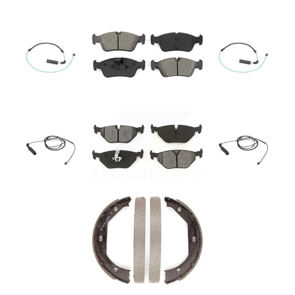 Front Rear Semi-Metallic Brake Pad And Wear Sensor Kit (7Pc) For 2001-2005 BMW 325xi 2.5L KSW-100266