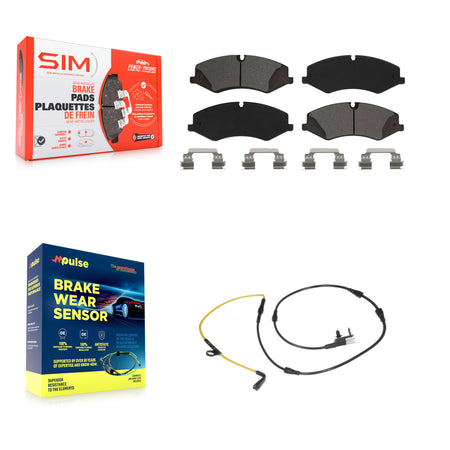 Front Semi-Metallic Disc Brake Pad & Wear Sensor Kit For Land Rover Range Sport Discovery KSW-100301