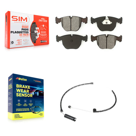 Front Semi-Metallic Disc Brake Pads And Wear Sensors Kit For BMW X5 KSW-100349