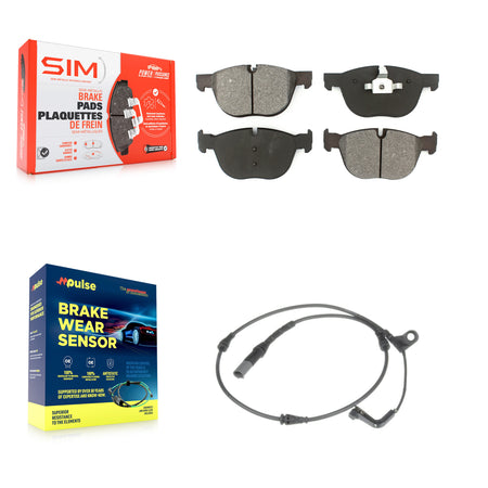 Front Semi-Metallic Disc Brake Pads And Wear Sensors Kit For BMW X5 X6 KSW-100355