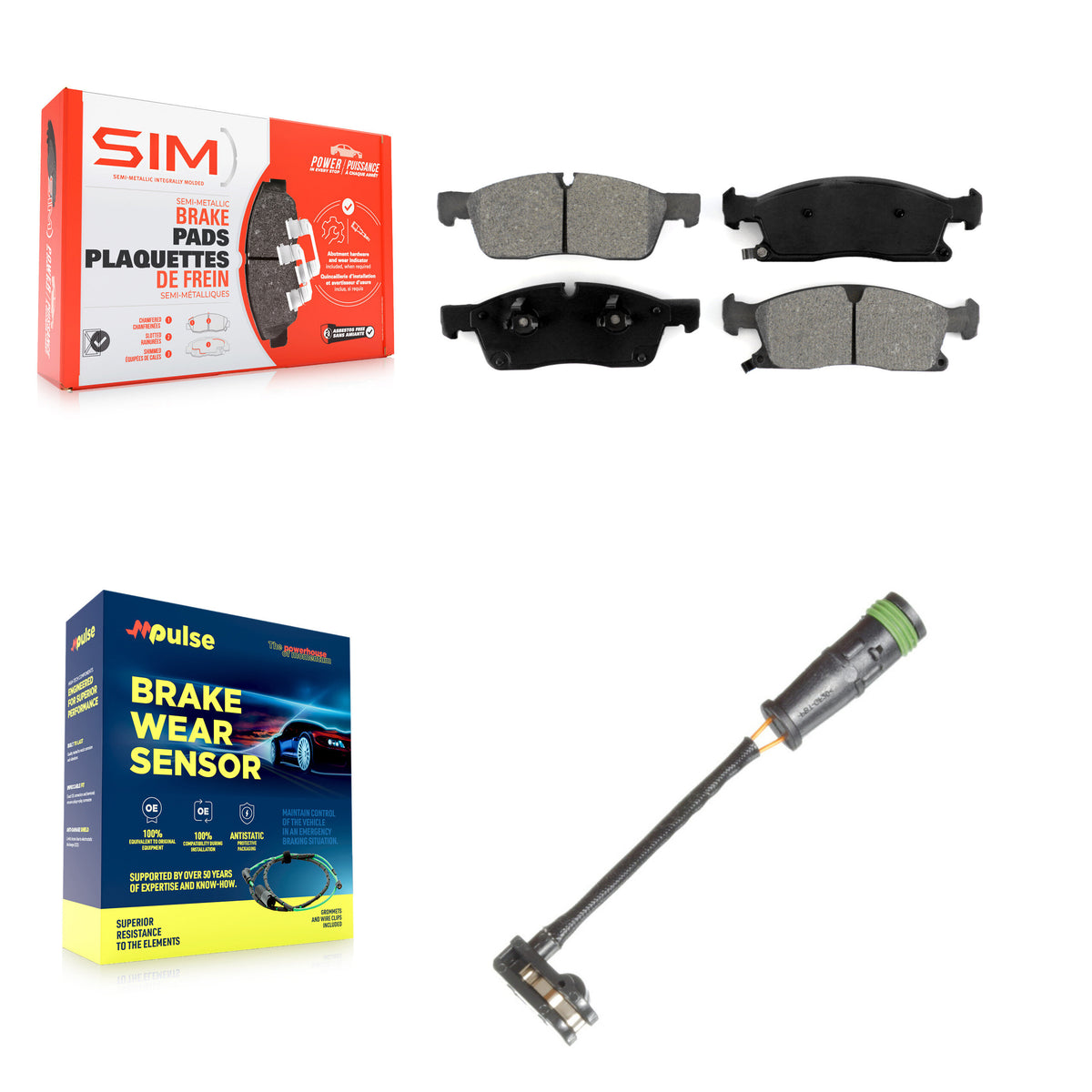Front Semi-Metallic Brake Pad Wear Sensor Kit For Mercedes-Benz GLE400 GL350 GLS450 GL450 KSW-100375