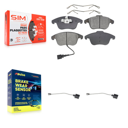 Front Semi-Metallic Disc Brake Pads & Extra Wear Sensor Kit For Volkswagen Tiguan Limited KSW-100429