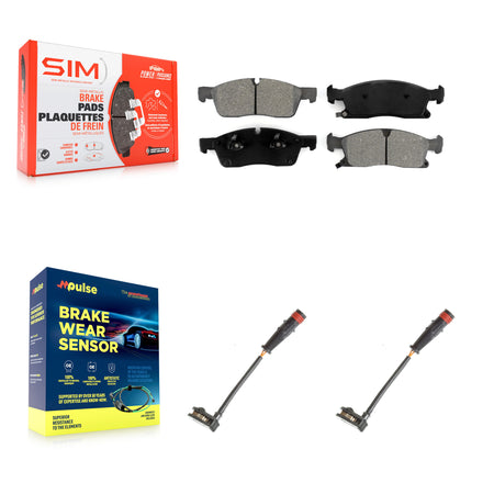 Front Semi-Metallic Disc Brake Pads Wear Sensor Kit For Mercedes-Benz ML350 GLE350 GLE400 KSW-100434