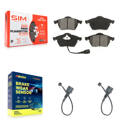 Front Semi-Metallic Disc Brake Pads And Extra Wear Sensors Kit For Audi TT Quattro KSW-100446