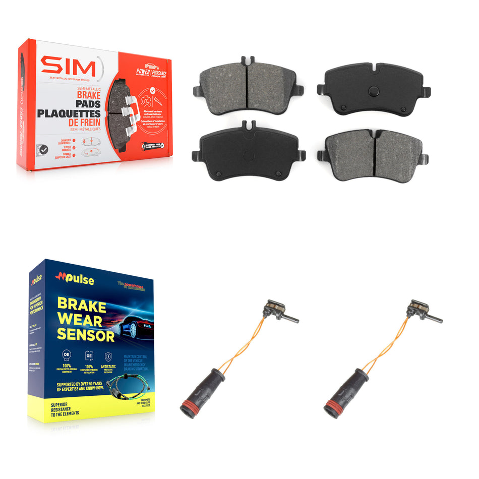 Front Semi-Metallic Brake Pads Wear Sensor Kit For Mercedes-Benz C240 C230 C280 C320 C350 KSW-100454