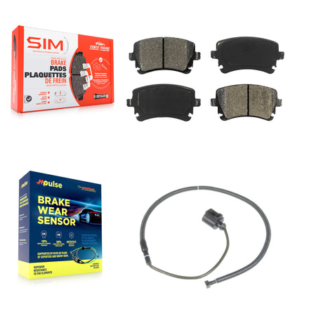 Rear Semi-Metallic Disc Brake Pads And Wear Sensors Kit For Volkswagen Phaeton Audi S6 KSW-100503