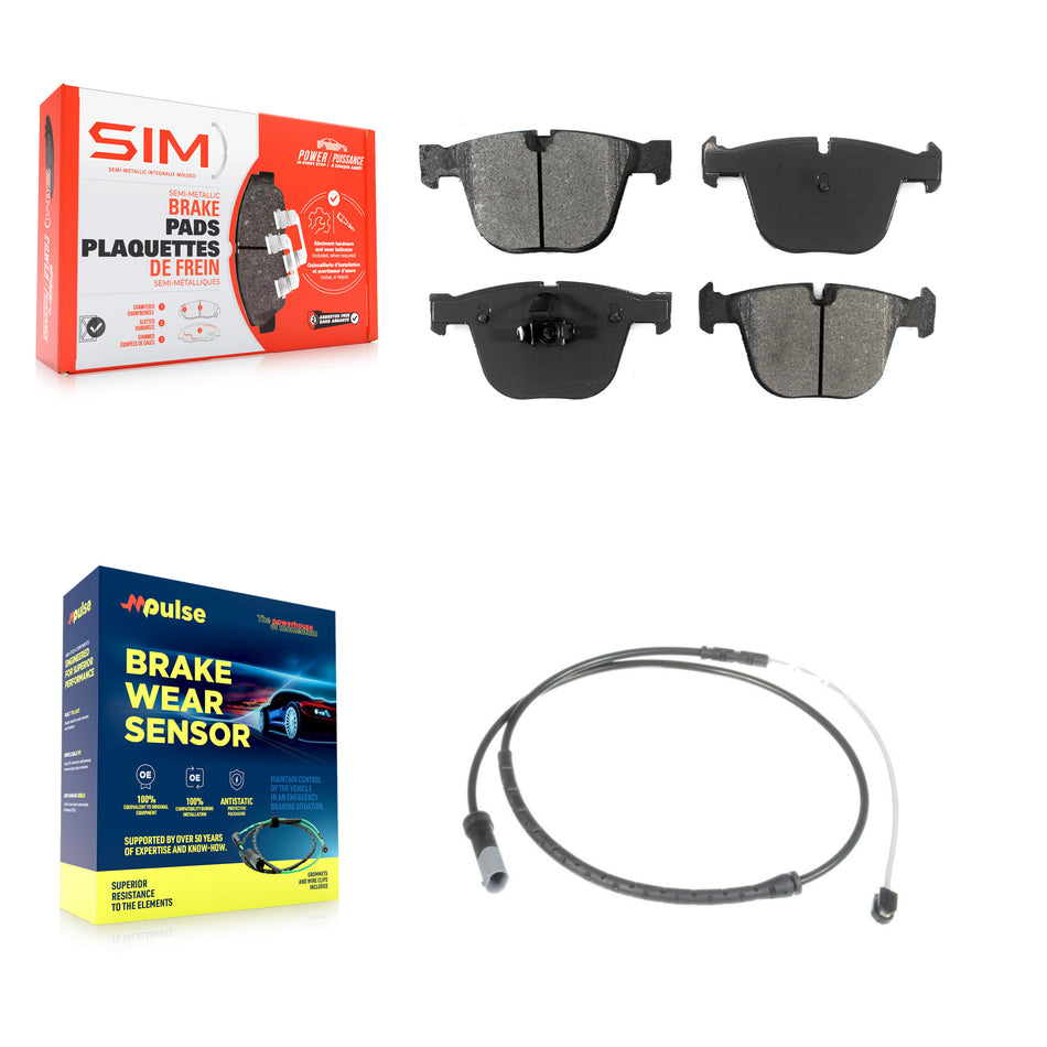 Rear Semi-Metallic Disc Brake Pads And Wear Sensors Kit For BMW X5 X6 KSW-100513