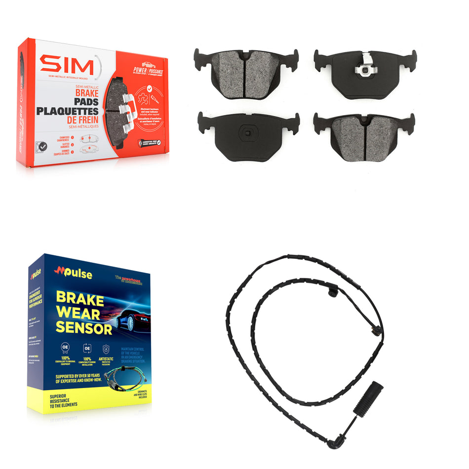 Rear Semi-Metallic Disc Brake Pads And Wear Sensors Kit For Land Rover Range KSW-100531