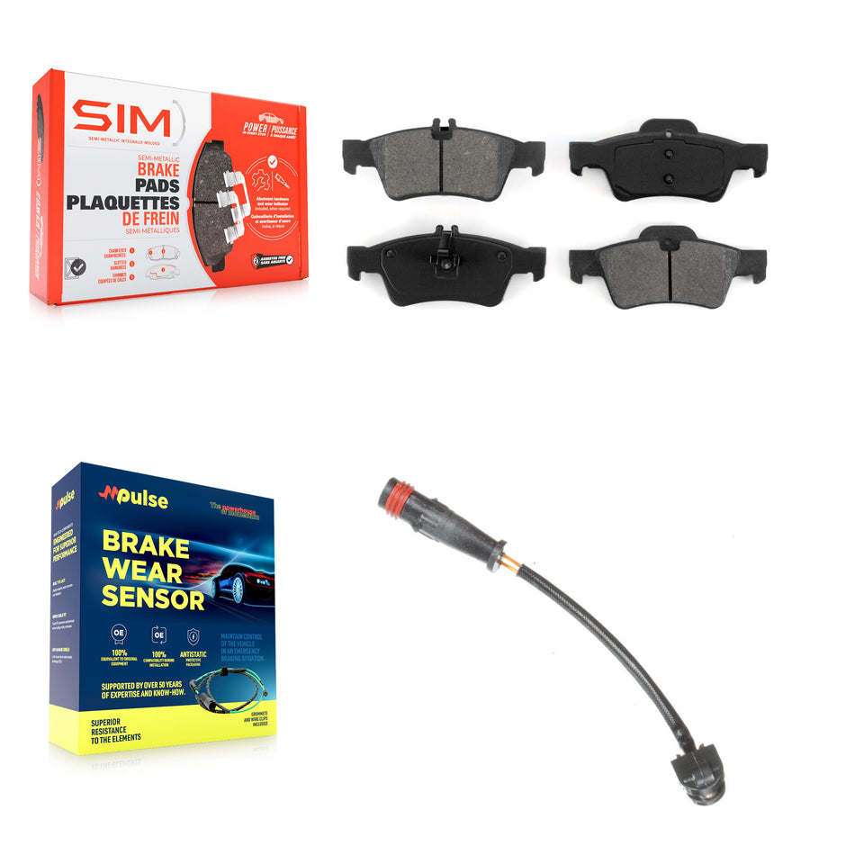 Rear Semi-Metallic Disc Brake Pads And Wear Sensors Kit For Mercedes-Benz SL63 AMG SL65 KSW-100561