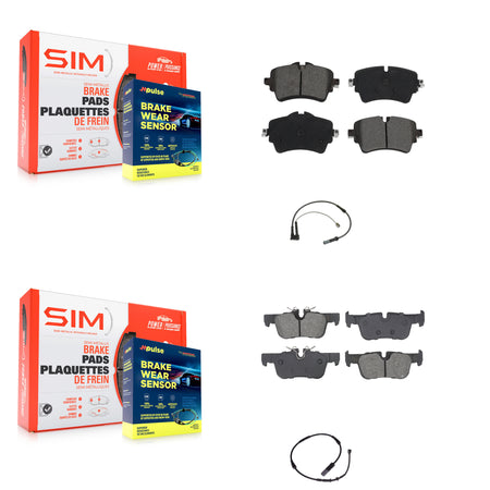 Front Rear Semi-Metallic Disc Brake Pads And Wear Sensors Kit For Mini Cooper Clubman KSW-100741