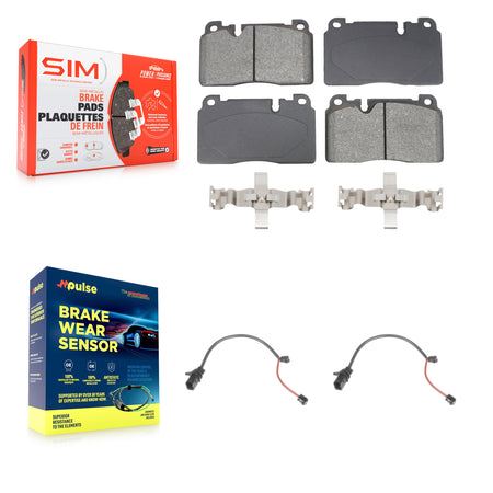 Front Semi-Metallic Disc Brake Pads And Wear Sensors Kit For Audi Q5 KSW-100752