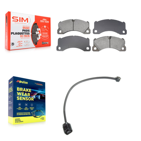 Front Semi-Metallic Disc Brake Pad Wear Sensor Kit For Porsche Cayenne Volkswagen Touareg KSW-100779