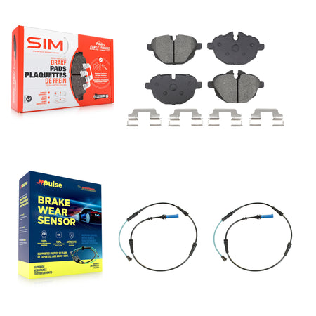 Rear Semi-Metallic Disc Brake Pads And Wear Sensors Kit For BMW 530i xDrive 530e 540d KSW-100813