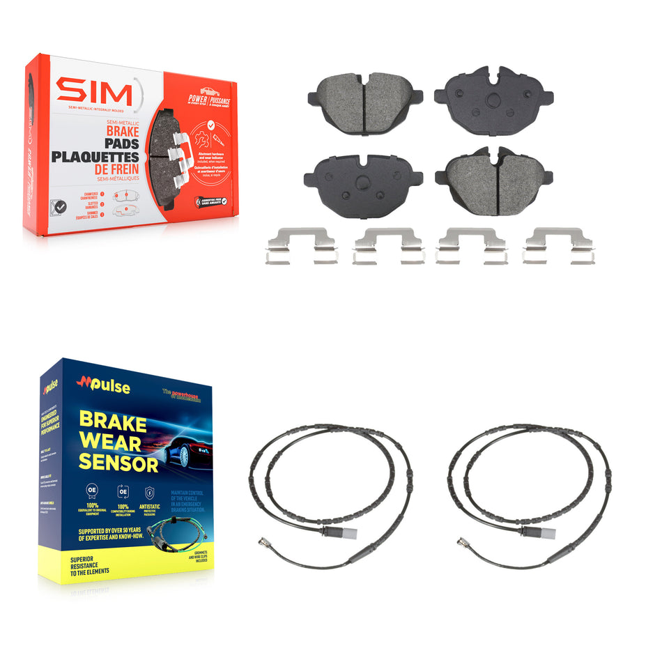 Rear Semi-Metallic Disc Brake Pads And Wear Sensors Kit For BMW Z4 KSW-100815