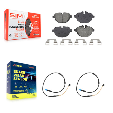 Rear Semi-Metallic Disc Brake Pads And Wear Sensors Kit For BMW X4 KSW-100817