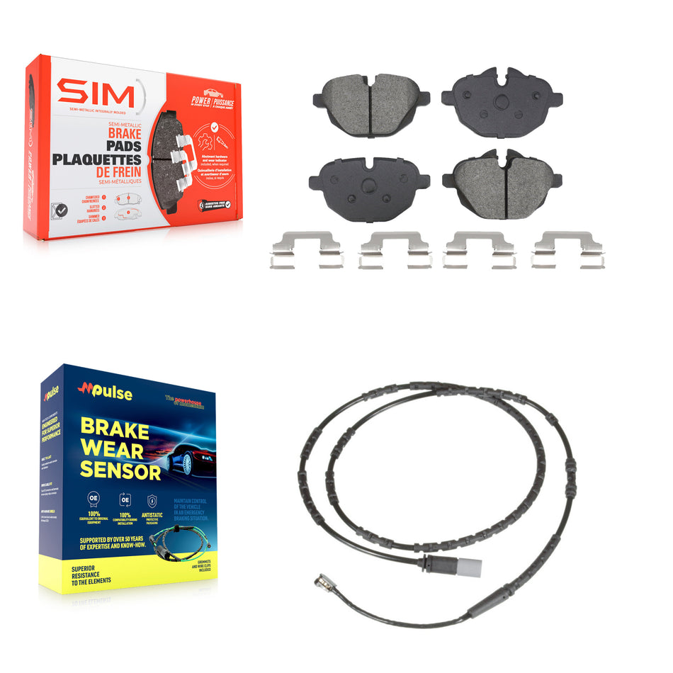 Rear Semi-Metallic Disc Brake Pads And Wear Sensors Kit For BMW Z4 KSW-100822