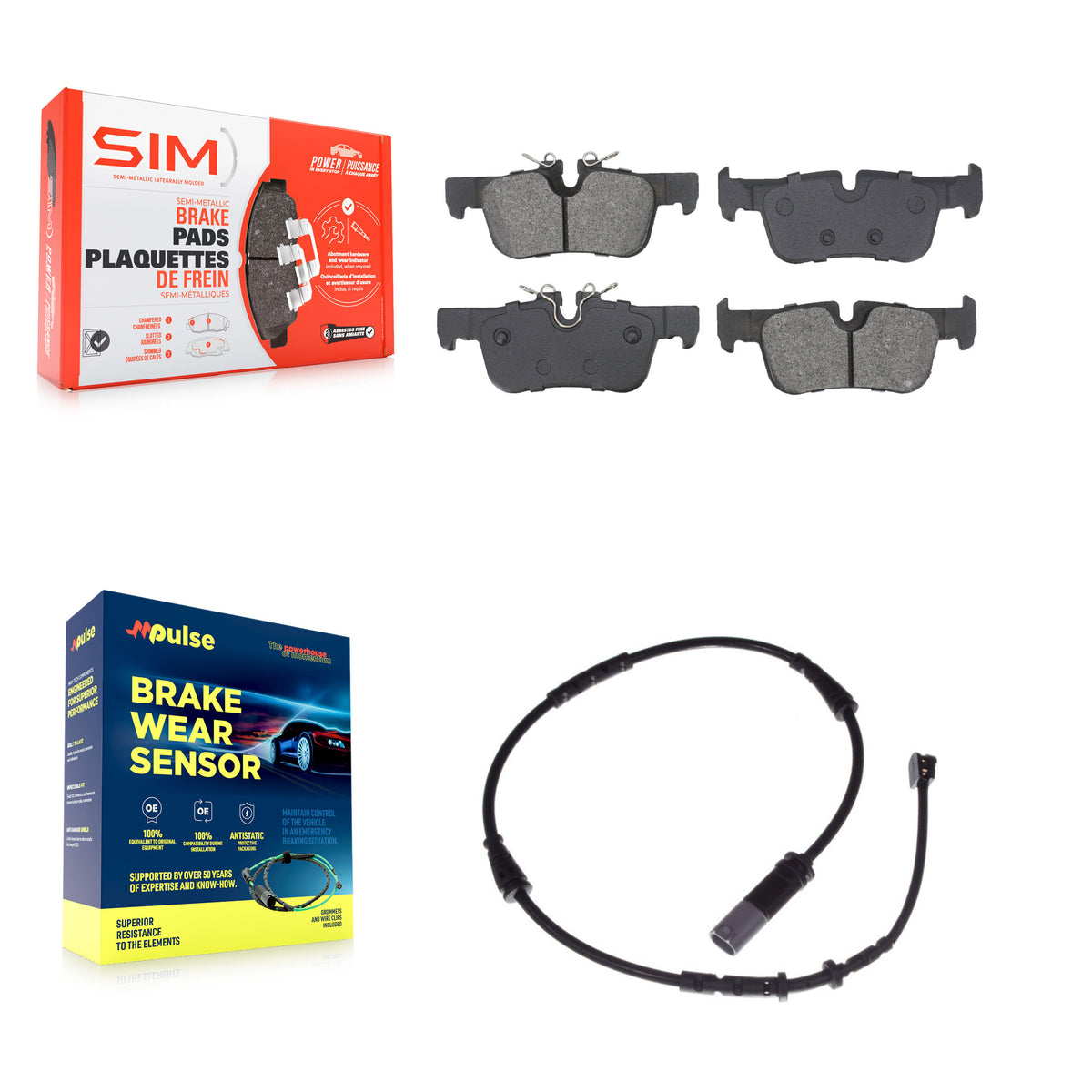Rear Semi-Metallic Brake Pad Wear Sensor Kit For BMW X1 Mini Cooper Countryman X2 Clubman KSW-100828