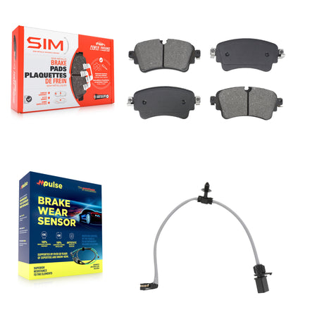 Rear Semi-Metallic Brake Pad And Wear Sensor Kit For Audi Q5 A6 Quattro A7 Sportback PHEV KSW-100832