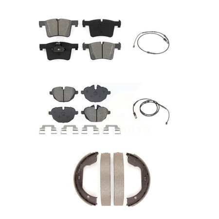 Front Rear Semi-Metallic Disc Brake Pad & Wear Sensor Kit (5Pc) For 2011 BMW X3 xDrive28i KSW-100839