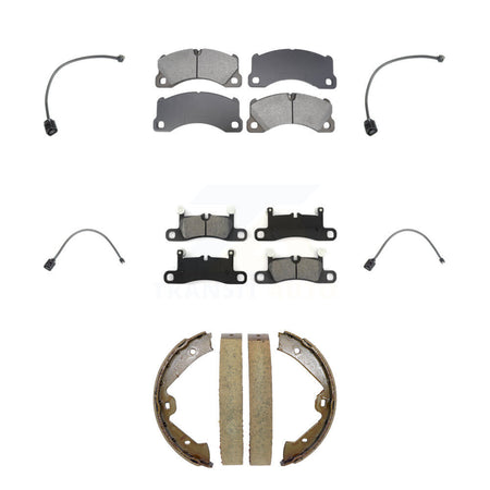 Front Rear Semi-Metallic Brake Pad Wear Sensor Kit (7Pc) For Porsche Cayenne with Harness KSW-100901
