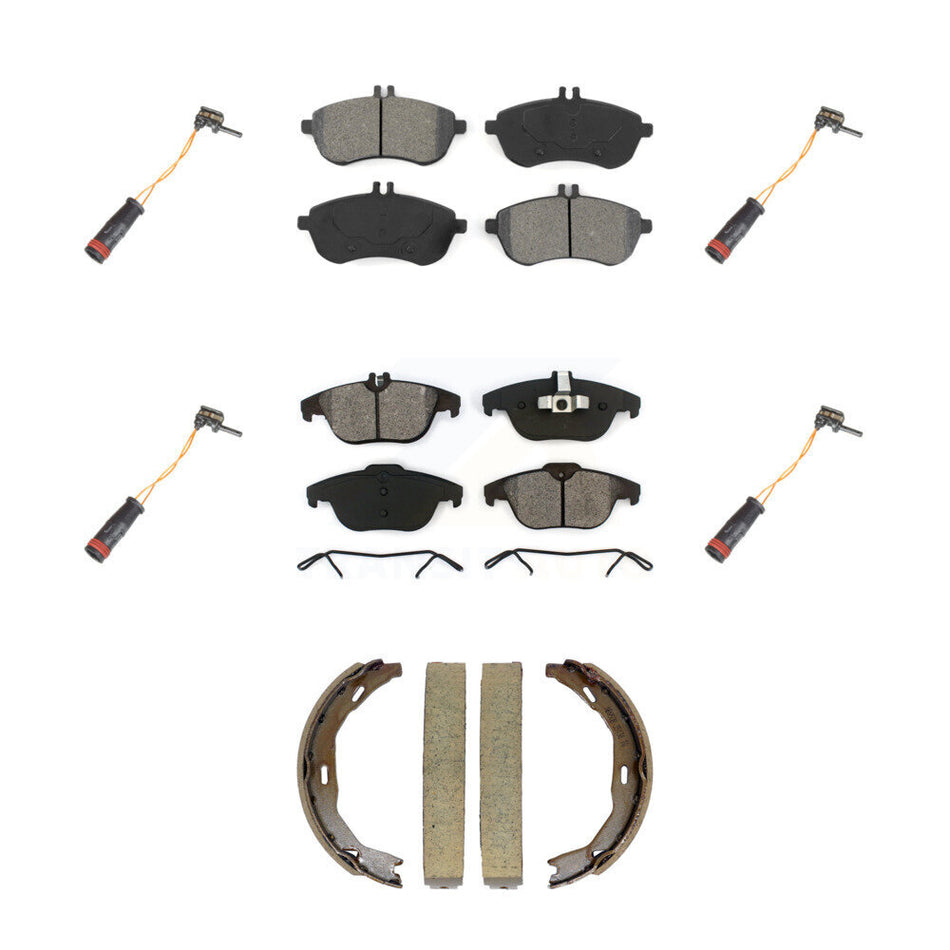 Front Rear Semi-Metallic Brake Pad Wear Sensor Kit (7Pc) For Mercedes-Benz C300 C250 C230 KSW-100903