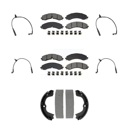 Front Rear Semi-Metallic Brake Pad Wear Sensor Kit (7Pc) For GMC Chevrolet Sierra 2500 HD KSW-100909