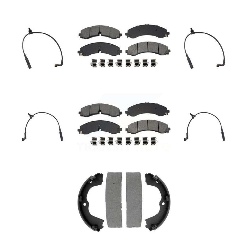 Front Rear Semi-Metallic Brake Pad Wear Sensor Kit (7Pc) For GMC Chevrolet Sierra 2500 HD KSW-100909