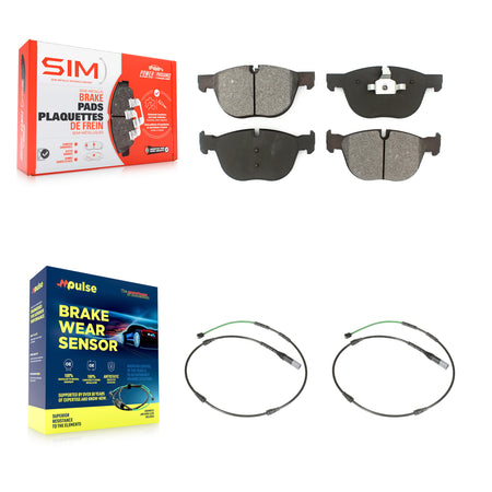 Front Semi-Metallic Disc Brake Pads And Wear Sensors Kit For BMW X6 xDrive35i with 3.0L KSW-100917