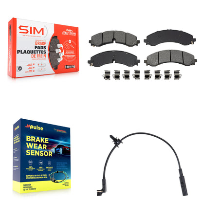Rear Semi-Metallic Brake Pad & Wear Sensor Kit For GMC Chevrolet Sierra 2500 HD Silverado KSW-100920