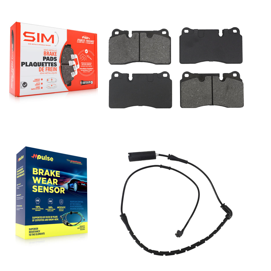 Front Semi-Metallic Brake Pad Wear Sensor Kit For Land Rover Range 4.2L with Supercharged KSW-100947