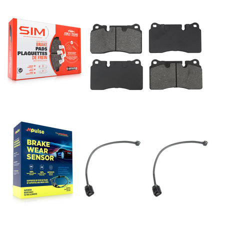 Front Semi-Metallic Disc Brake Pads And Wear Sensors Kit For Volkswagen Touareg KSW-100950