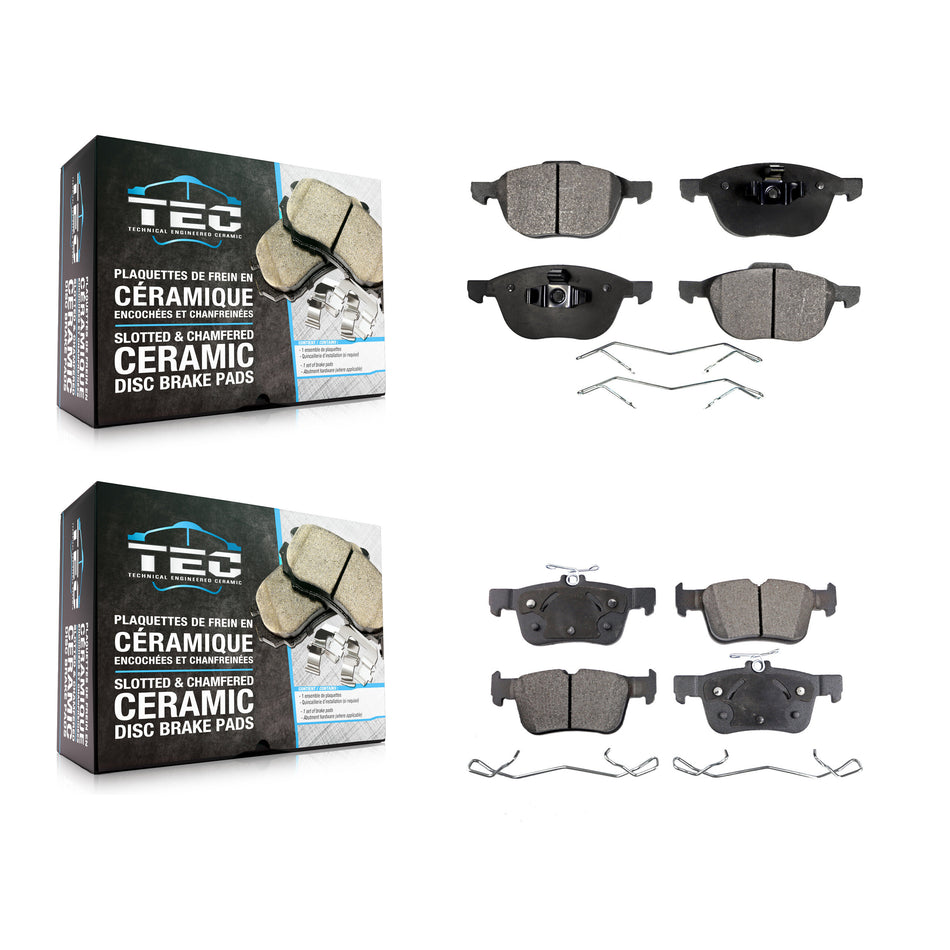 Front Rear Ceramic Brake Pads Kit For Ford Escape KTC-100028
