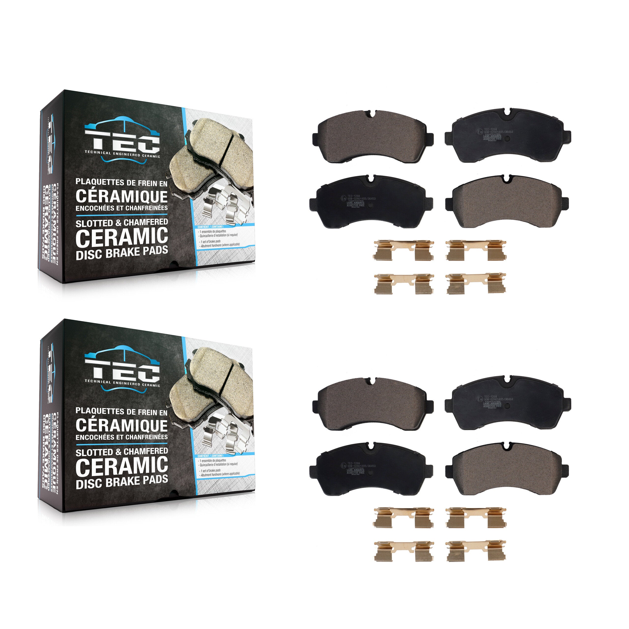 Front Rear Ceramic Brake Pads Kit For Workhorse Custom Chassis W42 P32 KTC-100627