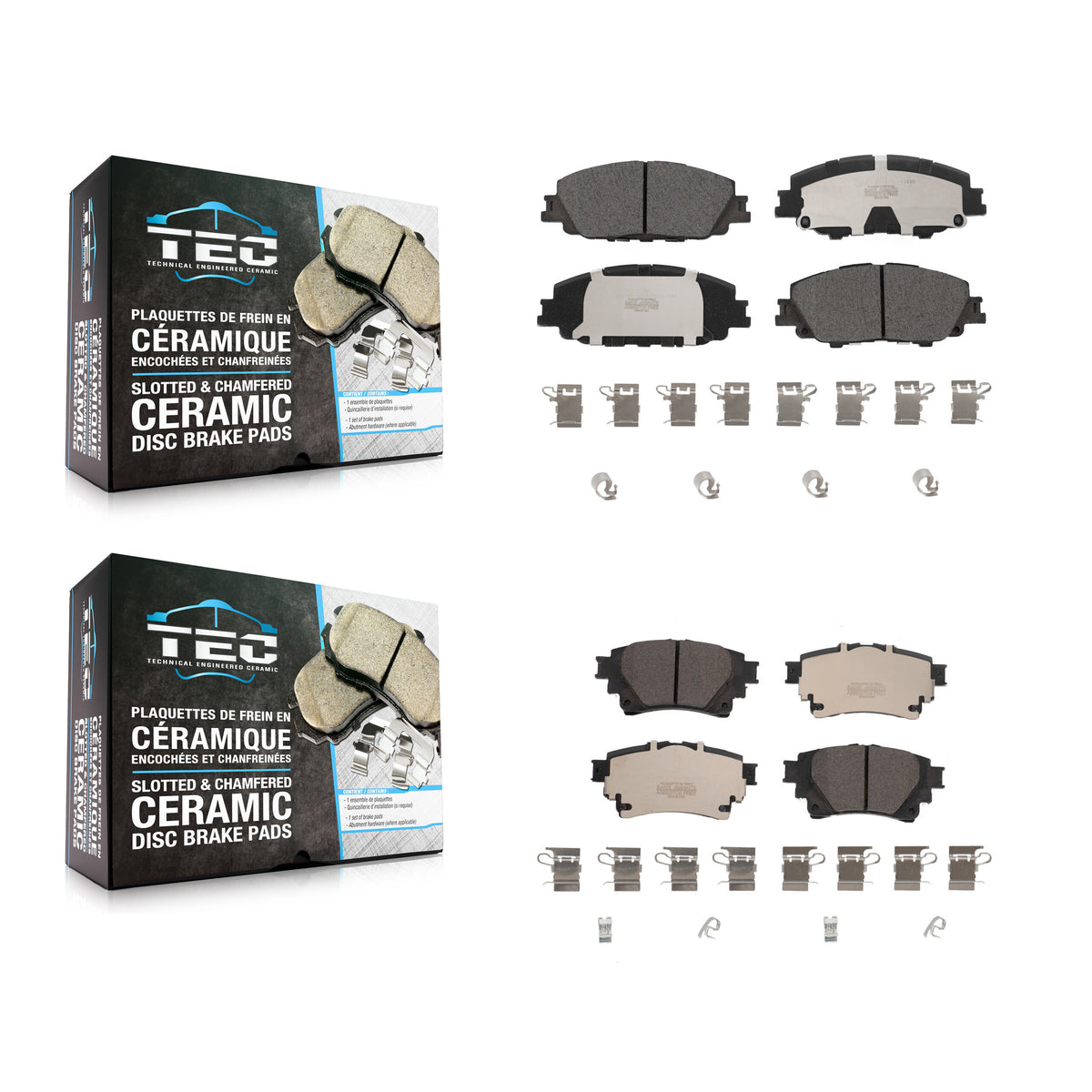 Front Rear Ceramic Brake Pads Kit For Toyota Corolla KTC-100707