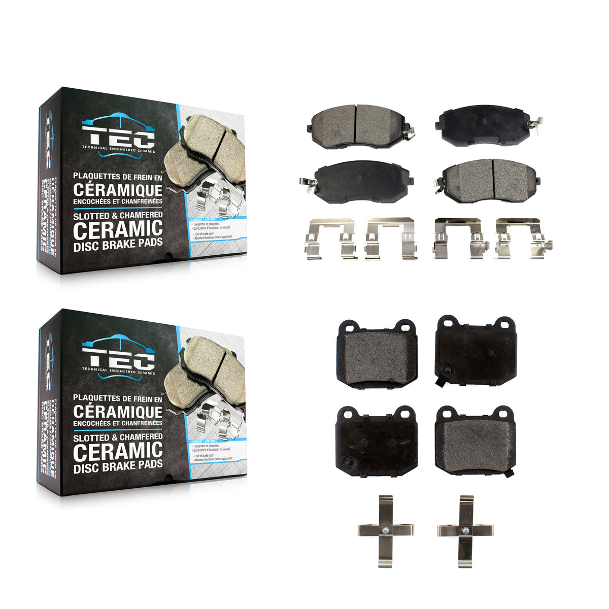 Front Rear Ceramic Brake Pads Kit For 17 Subaru BRZ Limited Premium Without Brembo Brakes KTC-100724