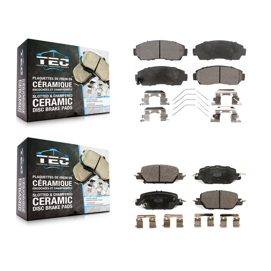 Front Rear Ceramic Brake Pads Kit For 20-22 Honda CR-V FULL HYBRID EV-GAS (FHEV) engine KTC-100730