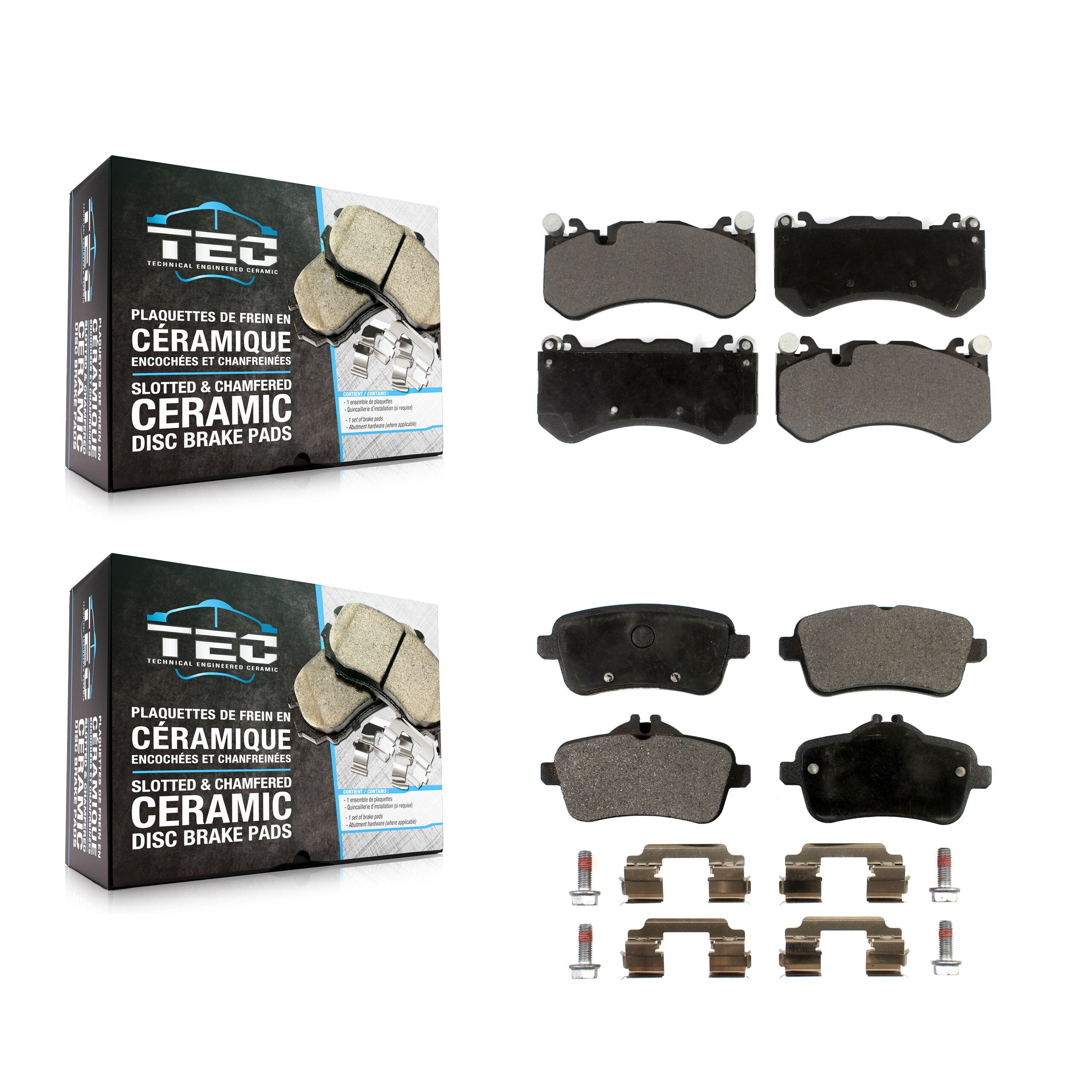 Front Rear Ceramic Brake Pads Kit For Mercedes-Benz GLE43 AMG ML63 GL63 GLE63 S GLS550 KTC-100749