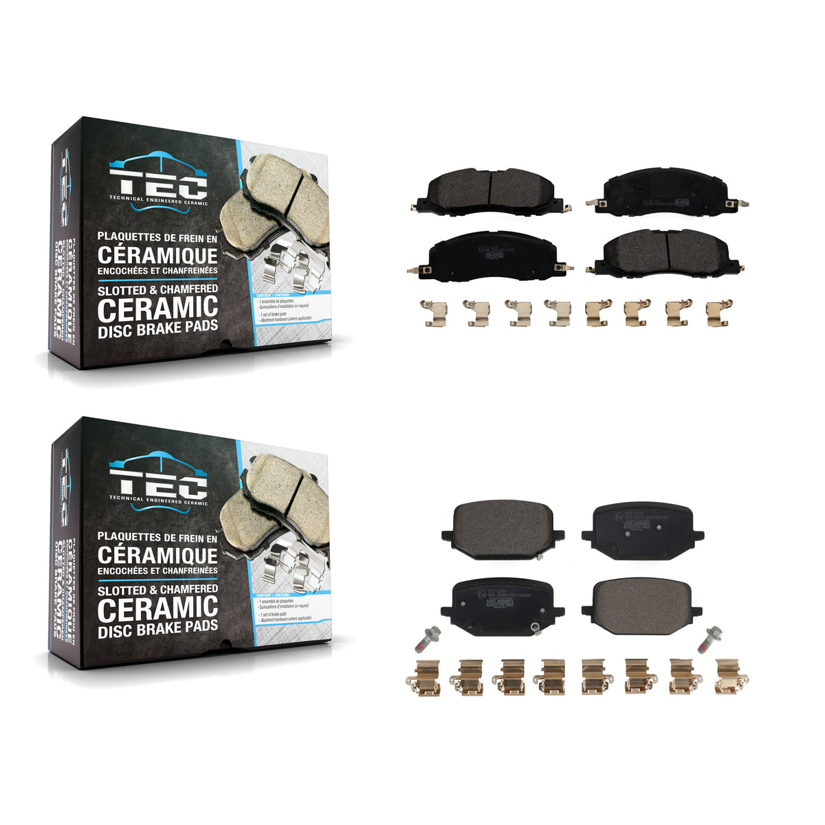 Front Rear Ceramic Brake Pads Kit For Lincoln Aviator KTC-100755