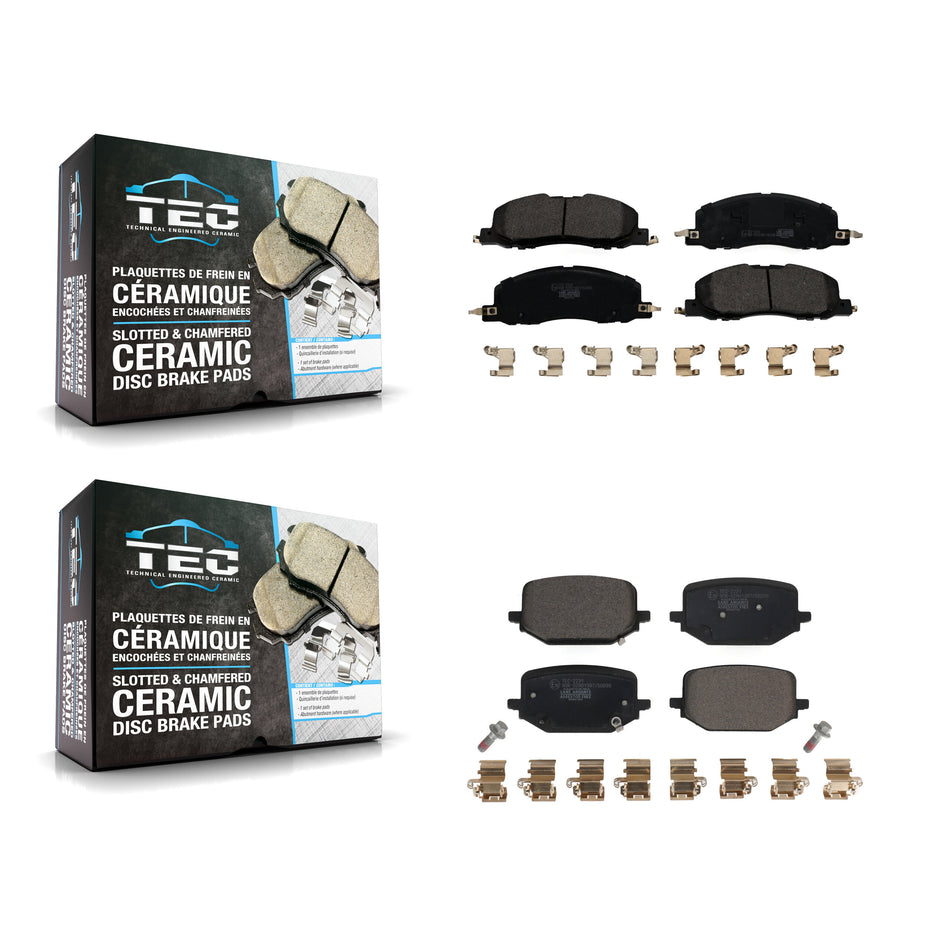 Front Rear Ceramic Brake Pads Kit For Lincoln Aviator KTC-100755