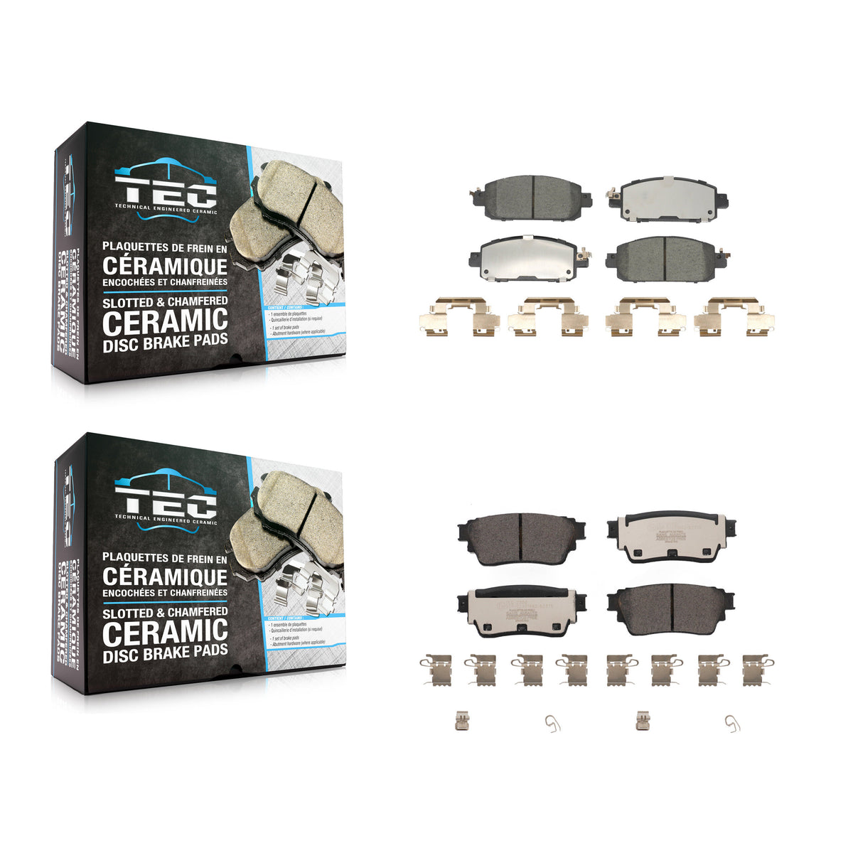 Front Rear Ceramic Brake Pads Kit For 2021-2023 Nissan Kicks Disc rear brakes KTC-100792