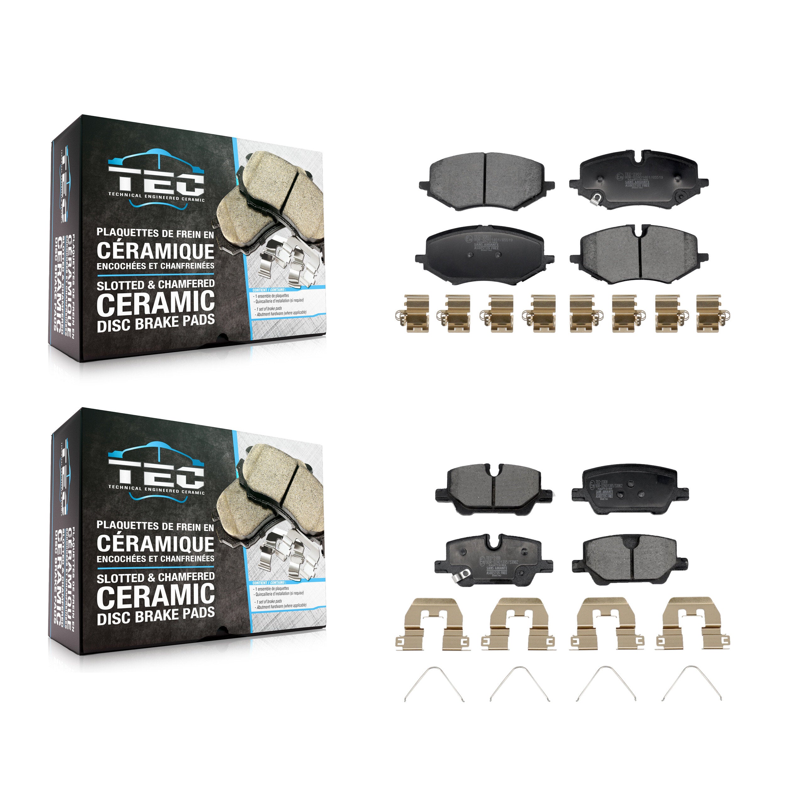 Front Rear Ceramic Brake Pads Kit For Chevrolet Trailblazer Buick Encore GX KTC-100797