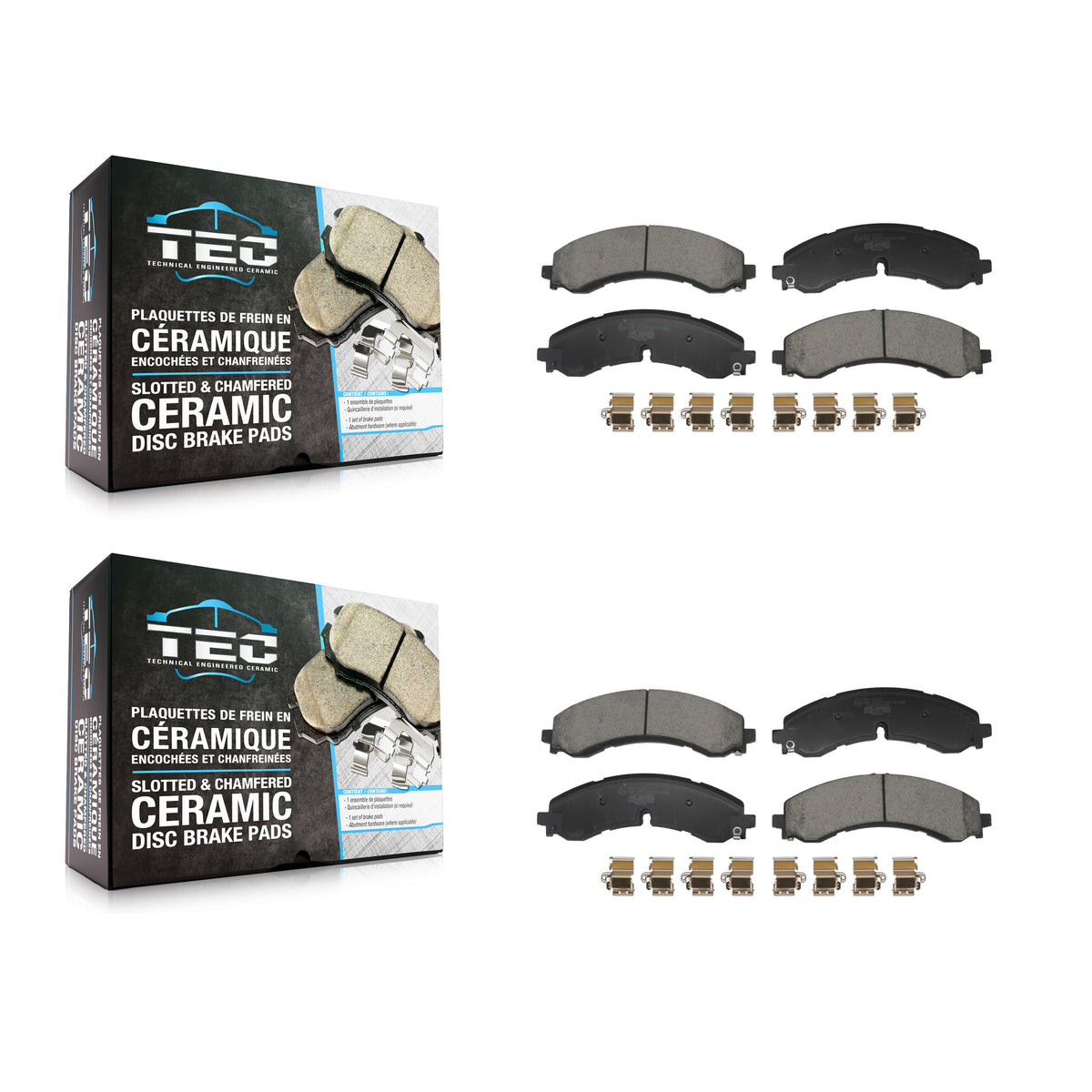 Front Rear Ceramic Brake Pads Kit For GMC Chevrolet Sierra 2500 HD Silverado 3500 KTC-100811
