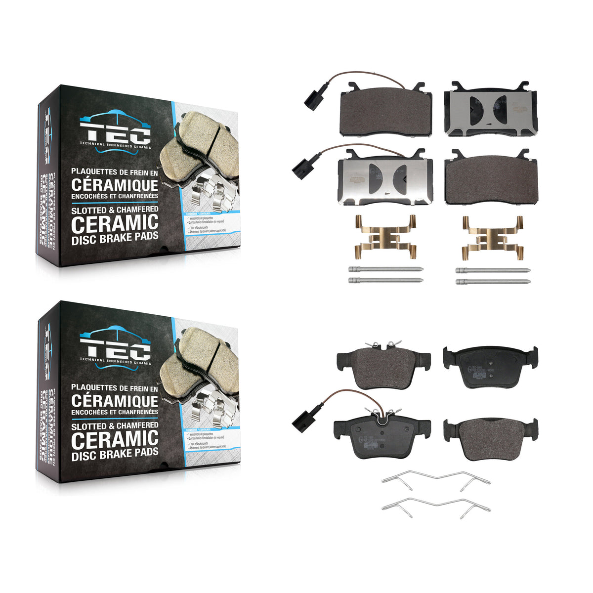 Front Rear Ceramic Brake Pads Kit For Alfa Romeo Stelvio Giulia KTC-100814