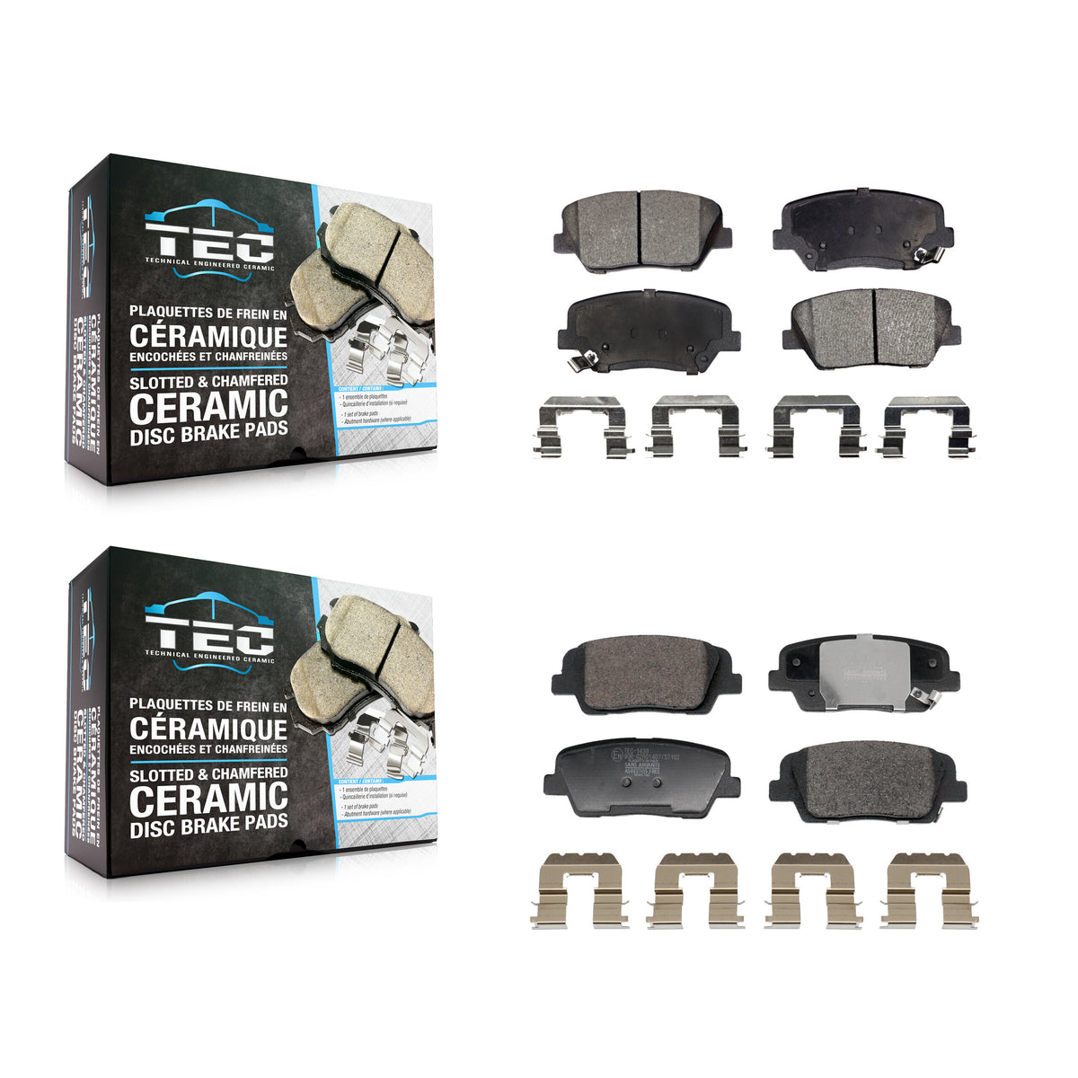 Front Rear Ceramic Brake Pads Kit For Hyundai Santa Fe Sport Kia Sorento KTC-100817