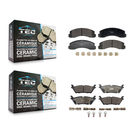 Front Rear Ceramic Brake Pads Kit For Ford F-150 Expedition Lincoln Navigator KTC-100821