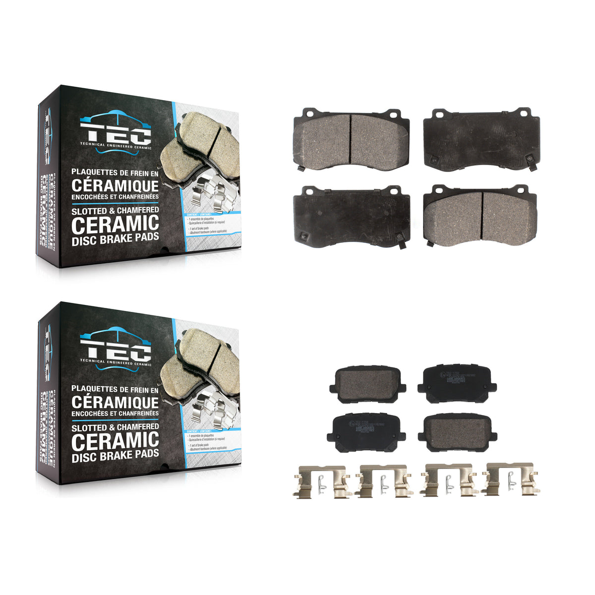 Front Rear Ceramic Brake Pads Kit For Dodge Charger With 370mm Diameter Rotor KTC-100823