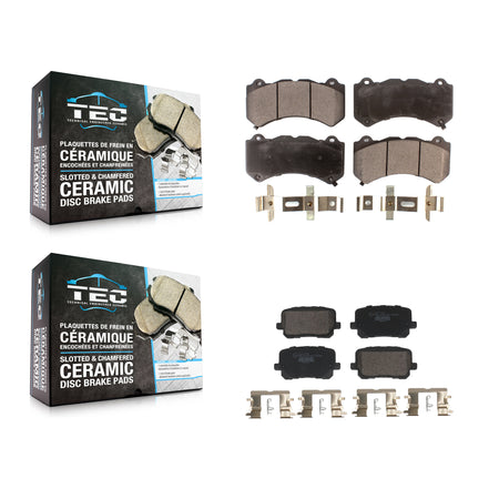 Front Rear Ceramic Brake Pads Kit For Dodge Charger With 370mm Diameter Rotor KTC-100825